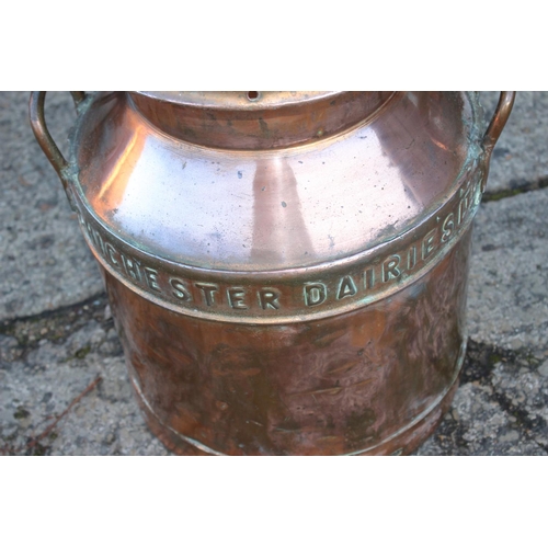 148 - A Chichester Dairies copper milk churn, 14