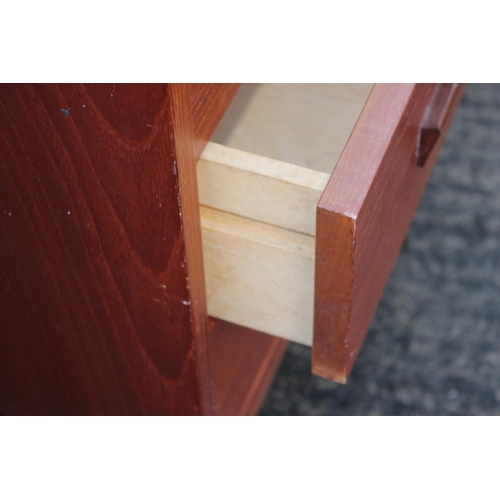 520 - A 1970s Heals teak bureau bookcase, the upper section with shelves over fitted compartment with tamb... 