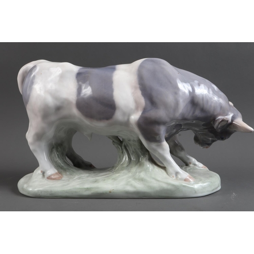 23 - A Royal Copenhagen model of a bull, number 1195, 14 1/4