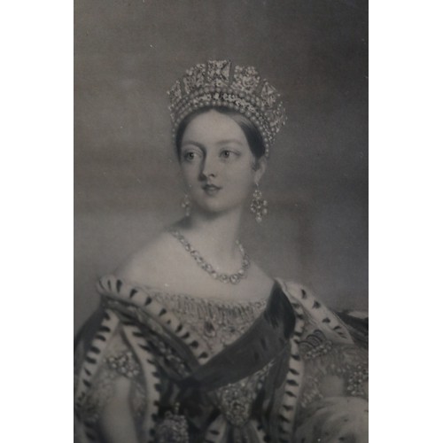 340 - After Alfred Edward Chalon: an early Victorian engraving, portrait of Queen Victoria 1837, 34