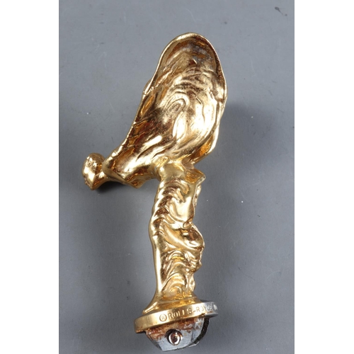 136 - A Rolls Royce Motors Limited gilt Spirit of Ecstasy car mascot, 4 1/2