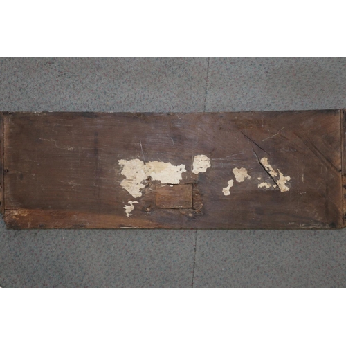 182 - A 16th century chip carved oak coffer front, now an 