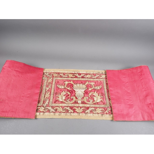 239 - A 17th century Spanish velvet runner with 