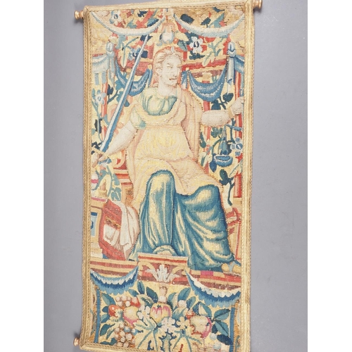 245 - A pair of 16th century Brussels tapestry fragmentary panels, 