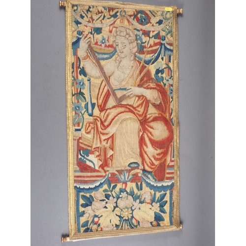 245 - A pair of 16th century Brussels tapestry fragmentary panels, 