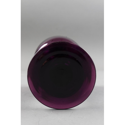 69 - A 19th century amethyst glass goblet/rummer, 5 1/2