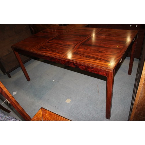 544 - A 1970s Danish rosewood extending dining table, by Henning Kjaernulf for Vejle & Stole, 35 1/2