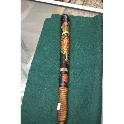 221 - A Victorian Aberdeenshire River Dee Police Superintendent truncheon, 17 1/2