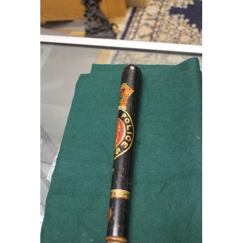 221 - A Victorian Aberdeenshire River Dee Police Superintendent truncheon, 17 1/2