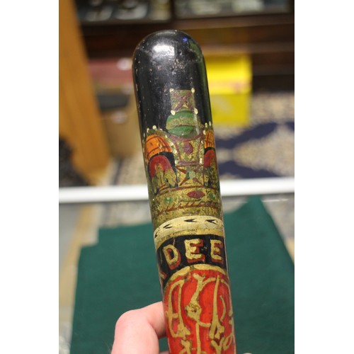 221 - A Victorian Aberdeenshire River Dee Police Superintendent truncheon, 17 1/2