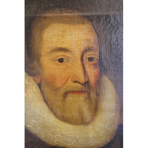 407 - An early 17th century oil on canvas portrait of Alderman Richard Hill, purchaser of Charterhouse Cov... 