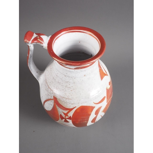 13 - An Aldermaston pottery jug, by Alan Caiger Smith 1989, 9 1/2