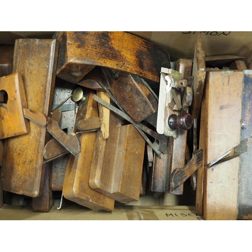 140 - A collection of late 19th century moulding planes and a sole plane, stamped Wilson Norwich & A J... 