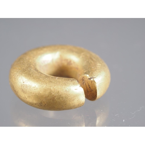 312 - A late Bronze Age penannular ring, 9.27g, 18.3mm x 17.5mm, with report from H M Coroner 2020T77 PAS ... 