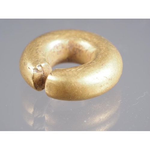 312 - A late Bronze Age penannular ring, 9.27g, 18.3mm x 17.5mm, with report from H M Coroner 2020T77 PAS ... 