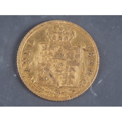 331 - A gold half sovereign, dated 1824