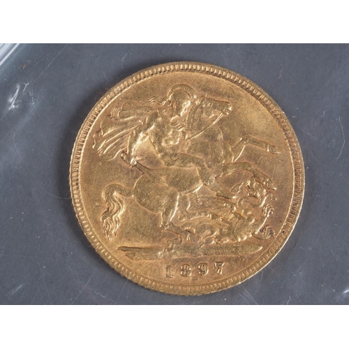 333 - A gold half sovereign, dated 1887