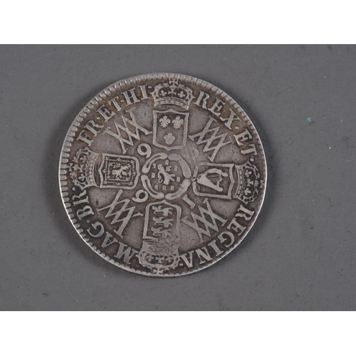 349 - A William and Mary silver half crown, dated 1692