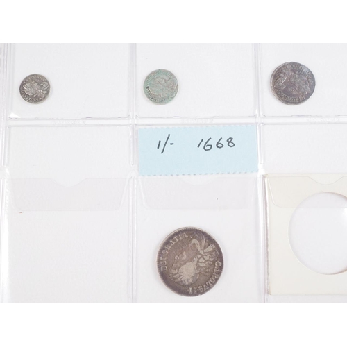 359 - Two albums of British silver and other coinage from King Charles II to the present day