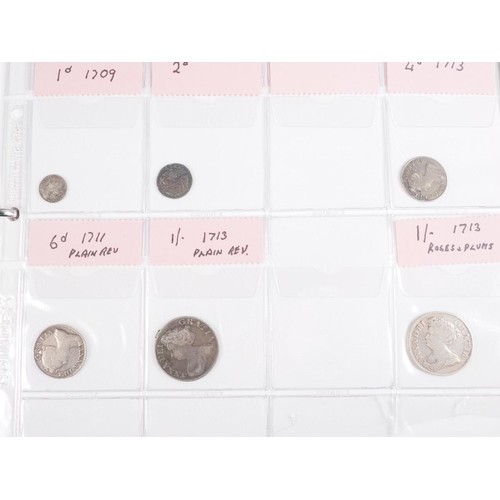 359 - Two albums of British silver and other coinage from King Charles II to the present day