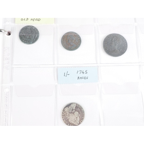 359 - Two albums of British silver and other coinage from King Charles II to the present day