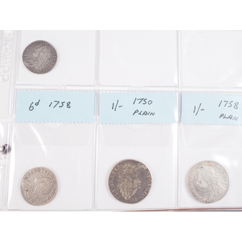 359 - Two albums of British silver and other coinage from King Charles II to the present day