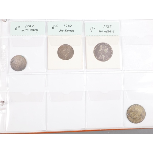 359 - Two albums of British silver and other coinage from King Charles II to the present day