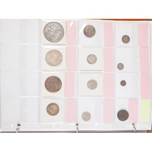 359 - Two albums of British silver and other coinage from King Charles II to the present day