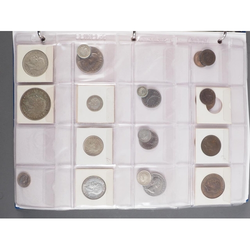 359 - Two albums of British silver and other coinage from King Charles II to the present day