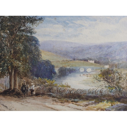 435 - Cox: a 19th century watercolour, Bolton Abbey, 6 3/4