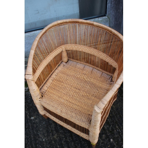 572 - A child's split bamboo tub chair