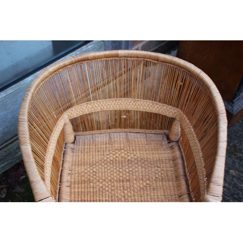 572 - A child's split bamboo tub chair