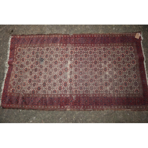 625 - A Bokhara rug with twelve guls, 42