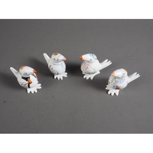 9 - A set of four late 20th century Meissen comedic model birds, designed by Olaf Fieber, including a ju... 