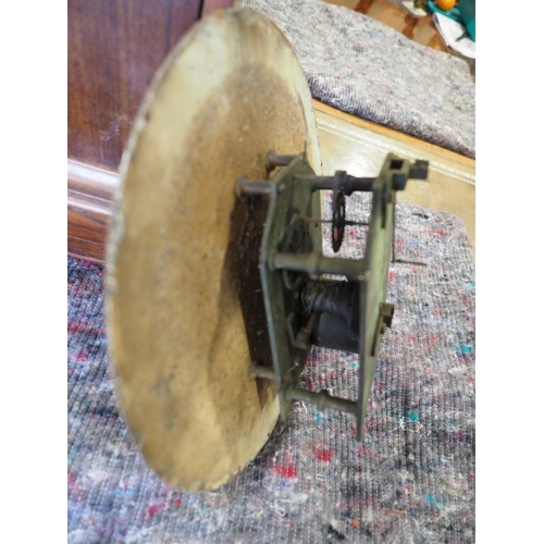 93 - An early 20th century mahogany cased mantel clock with silvered dial, a wall clock with single fusee... 