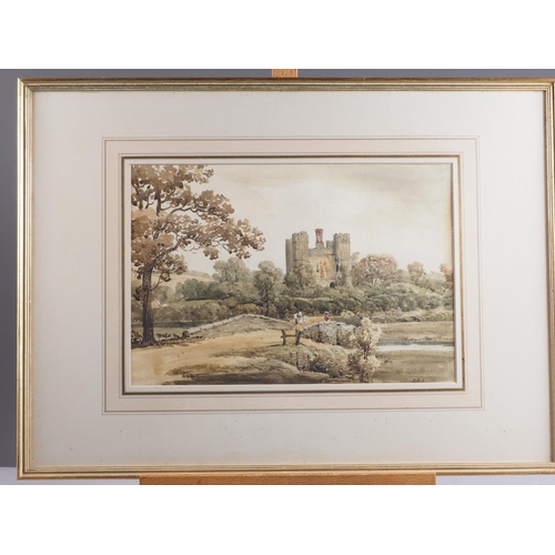 436 - C M P: two 19th century watercolours, 