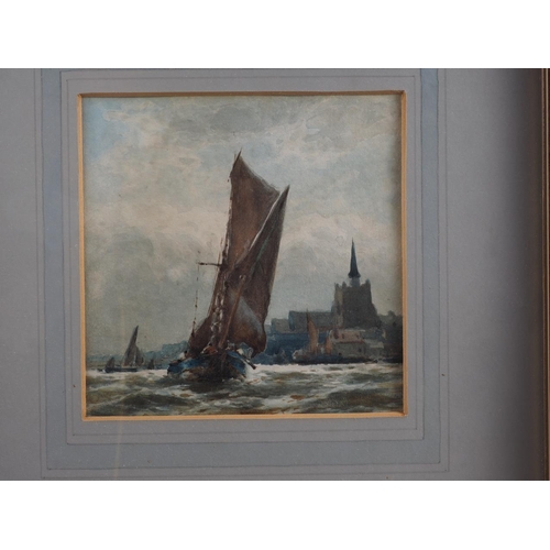 441 - R M Lloyd: a pair of watercolours, coastal scenes with sailing boats, 6