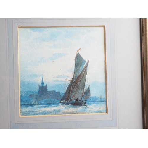 480 - R M Lloyd: a pair of watercolours, coastal scenes with sailing boats, 6