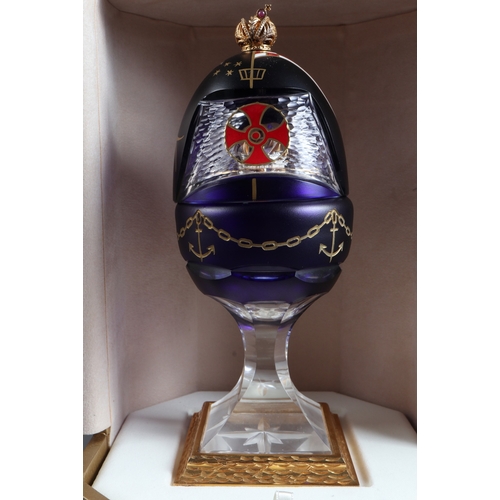 382 - Theo Faberge silver-gilt mounted cut crystal, 