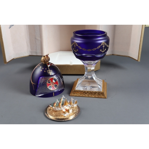 382 - Theo Faberge silver-gilt mounted cut crystal, 