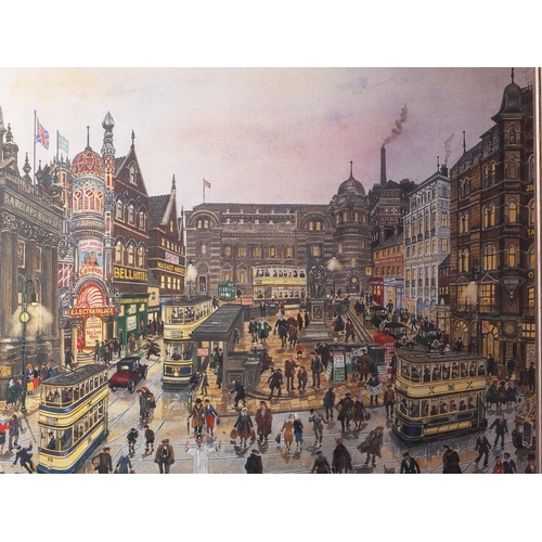 460 - George Cunningham: a set of six Sheffield City street scene limited edition prints, 250/250, in stri... 