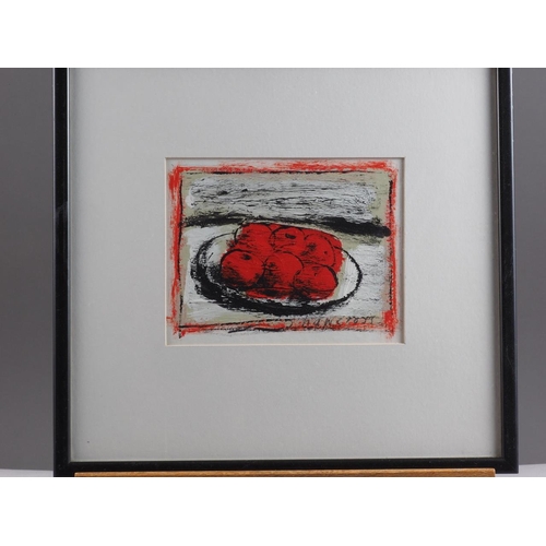 500 - Neil Shawcross MBE RHA HRUA: mixed media, still life red apples, 5 1/2