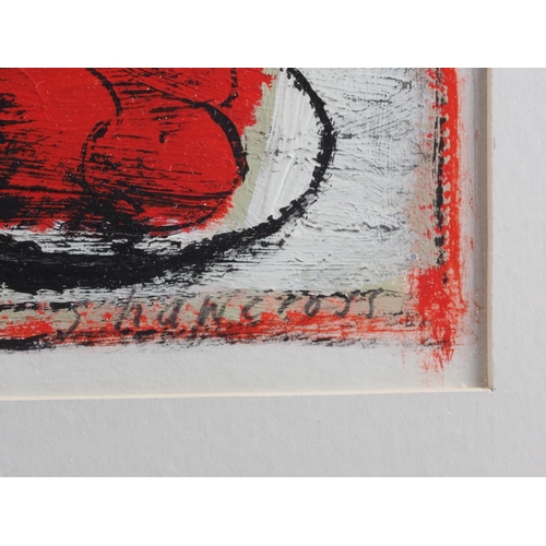 500 - Neil Shawcross MBE RHA HRUA: mixed media, still life red apples, 5 1/2