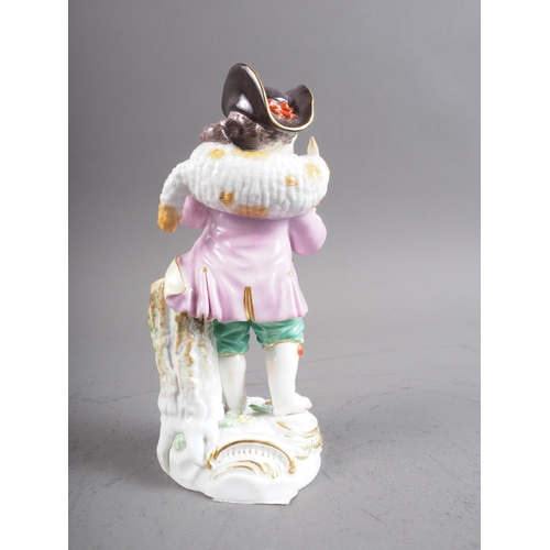 2 - A 20th century Meissen porcelain figure of a young boy with a lamb, 5