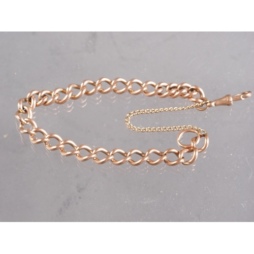 406 - A 9ct gold curb chain bracelet, 19.4g