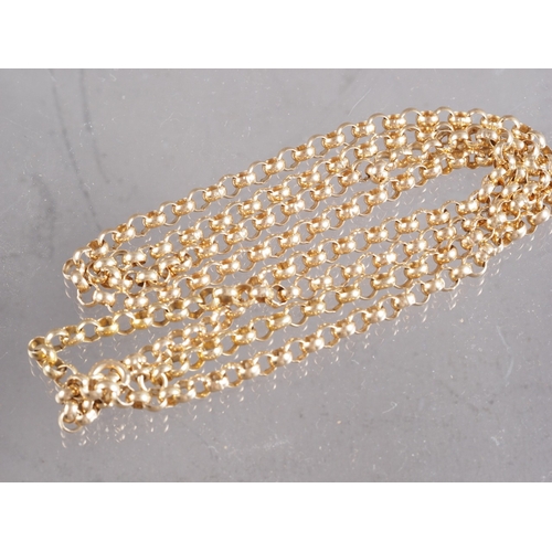 407 - A 9ct gold cable link chain necklace, 29.5g