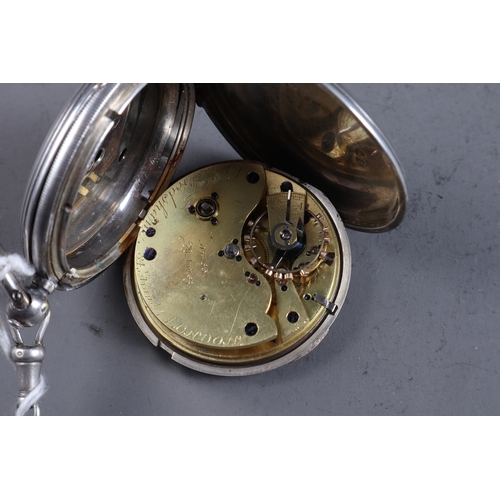 396 - A Charles Frodsham silver cased full hunter pocket watch with white enamelled dial, Roman numerals a... 