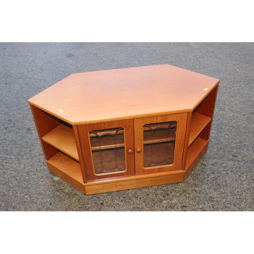 660 - A G Plan teak hexagonal tv stand, 38