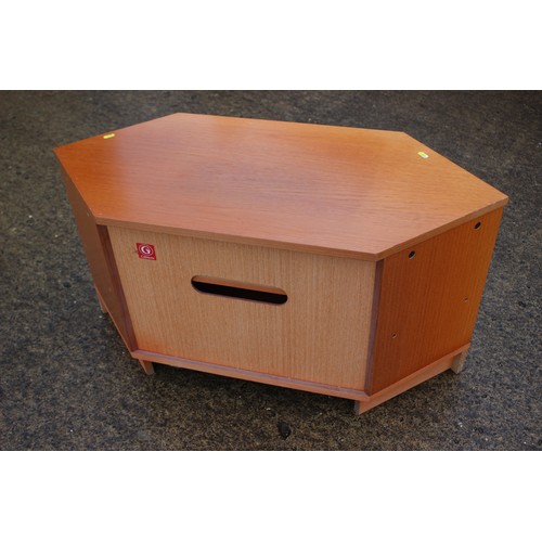 660 - A G Plan teak hexagonal tv stand, 38