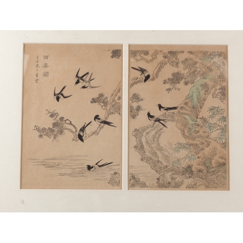 115 - Two 19th century Japnaese wood block prints, Hanabusa Itcho:  